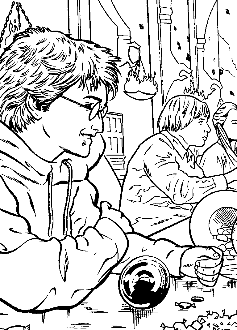 Harry Potter en de gevange van Azkaban 14, kleurplaat van Harry Potter en de gevange van Azkaban