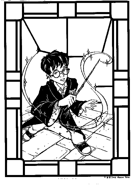 Harry Potter 12, kleurplaat van Harry Potter