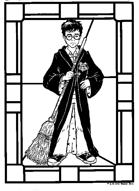 Harry Potter 23, kleurplaat van Harry Potter