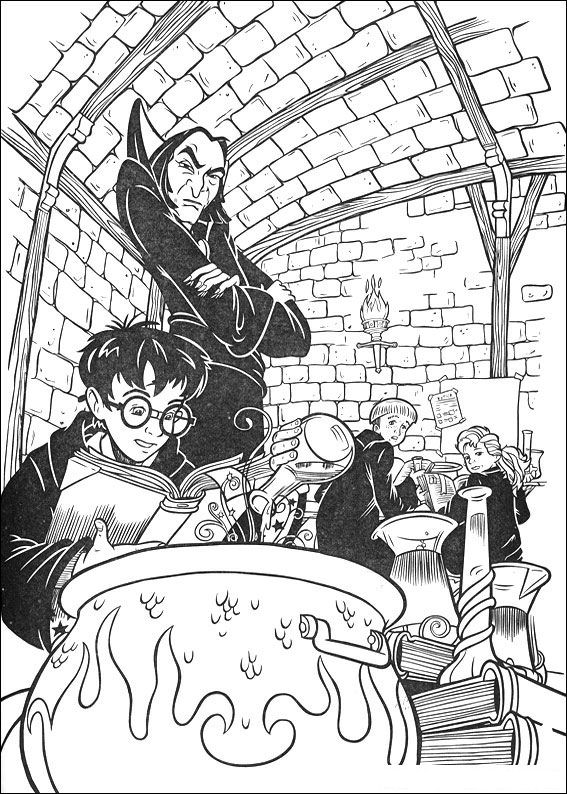 Harry Potter 38, kleurplaat van Harry Potter