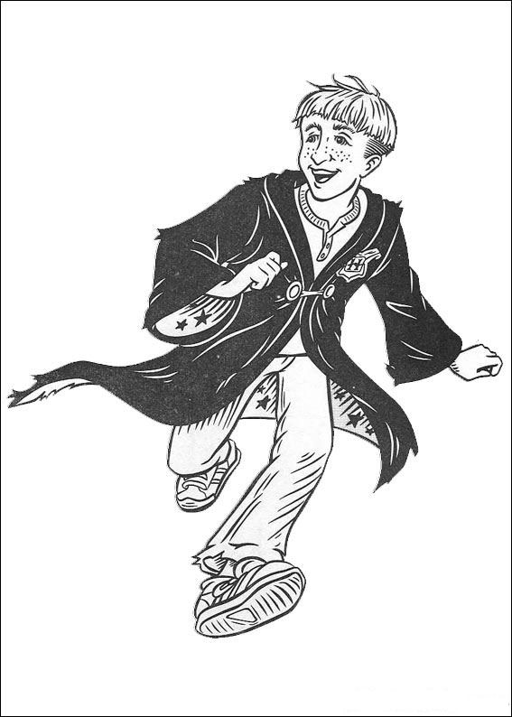 Ron Wemel 3, kleurplaat van Harry Potter