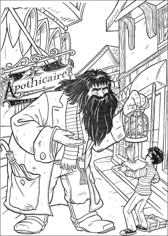 Harry Potter 63, kleurplaat van Harry Potter