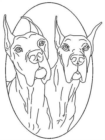 Hond 4, kleurplaat van Honden