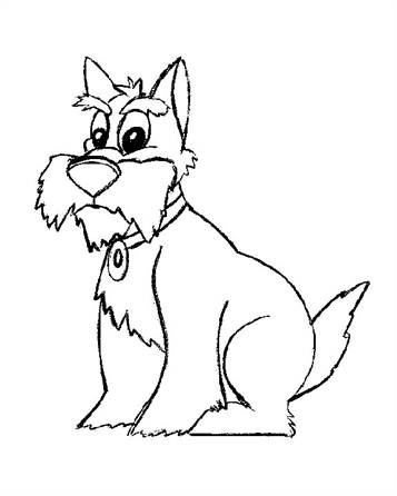 Hond 7, kleurplaat van Honden