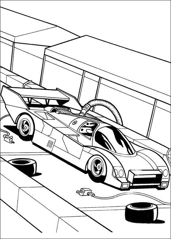 Hot Wheels 7, kleurplaat van Hot Wheels