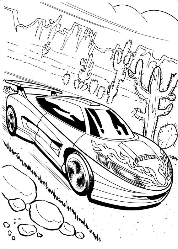 Hot Wheels 17, kleurplaat van Hot Wheels