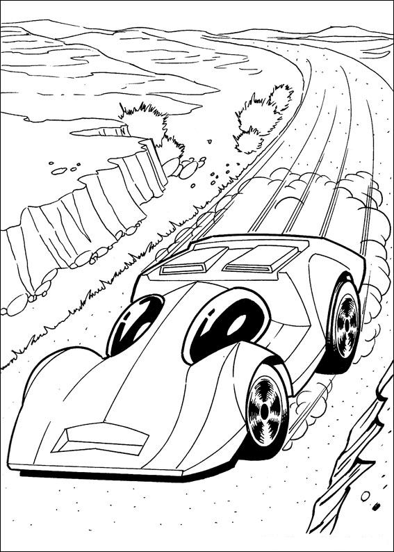 Hot Wheels 30, kleurplaat van Hot Wheels
