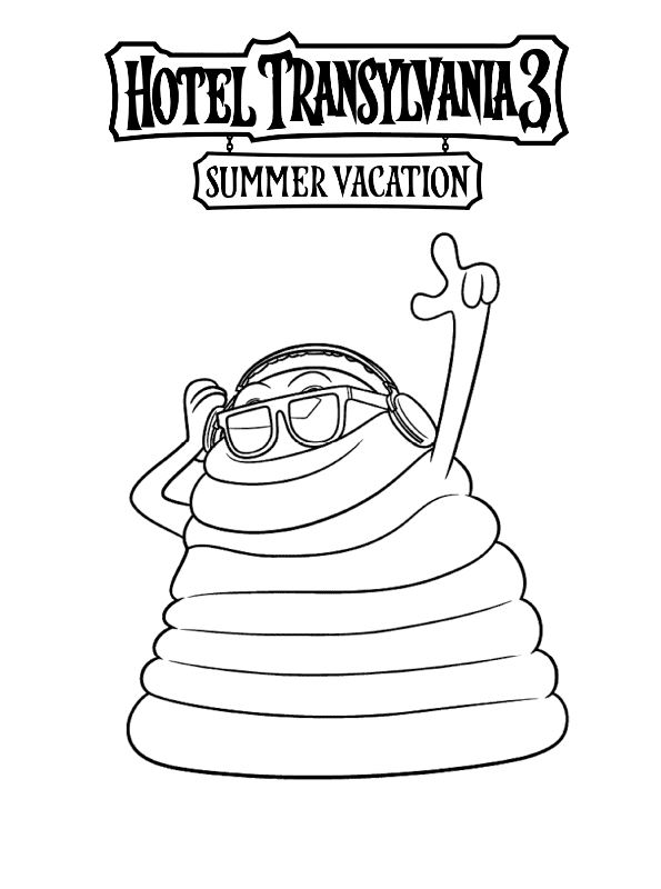 Jell O Blobby, kleurplaat van Hotel Transylvania 3 Summer vacation