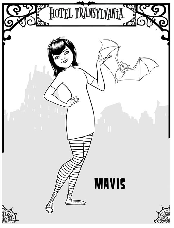 Mavis 3, kleurplaat van Hotel Transylvanie