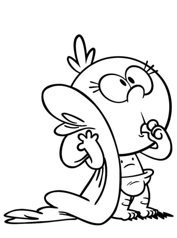 baby lily, kleurplaat van Huize Herrie of Loud House