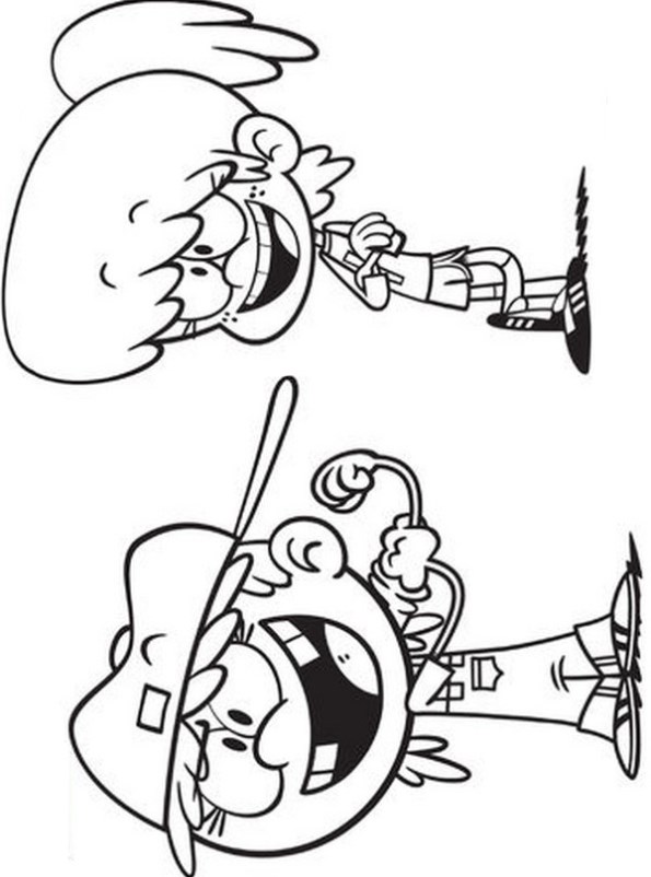 lana lynn, kleurplaat van Huize Herrie of Loud House
