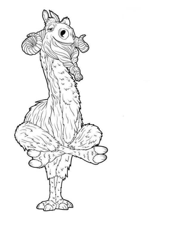 rooster pose, kleurplaat van Ice age collision course