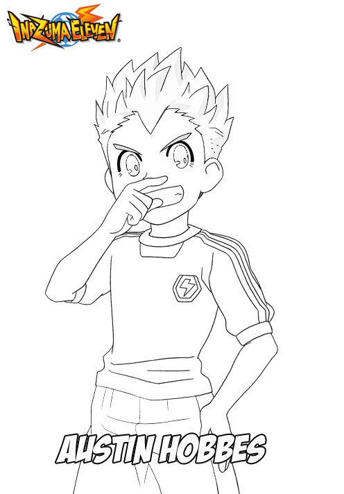 Austin Hobbes, kleurplaat van Inazuma Eleven