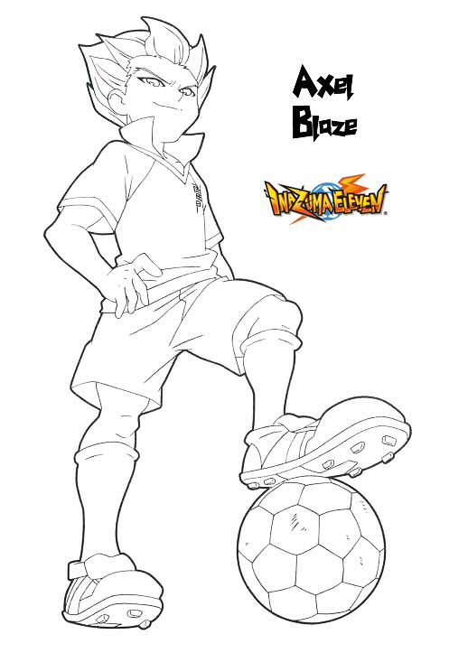 Axel Blaze, kleurplaat van Inazuma Eleven