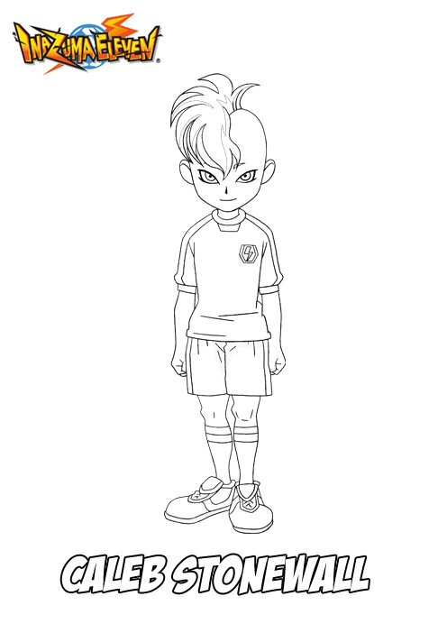 Caleb Stonewall, kleurplaat van Inazuma Eleven