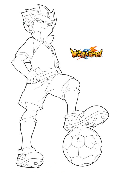 Inazuma 2, kleurplaat van Inazuma Eleven
