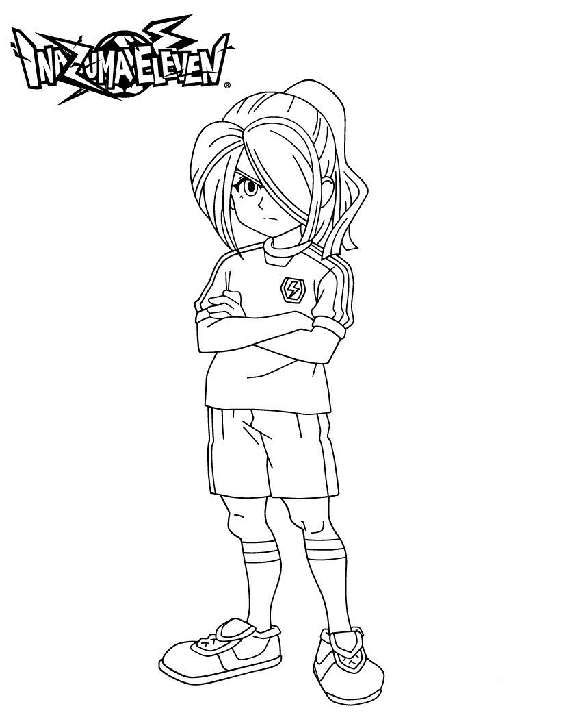 Kazemaru, kleurplaat van Inazuma Eleven