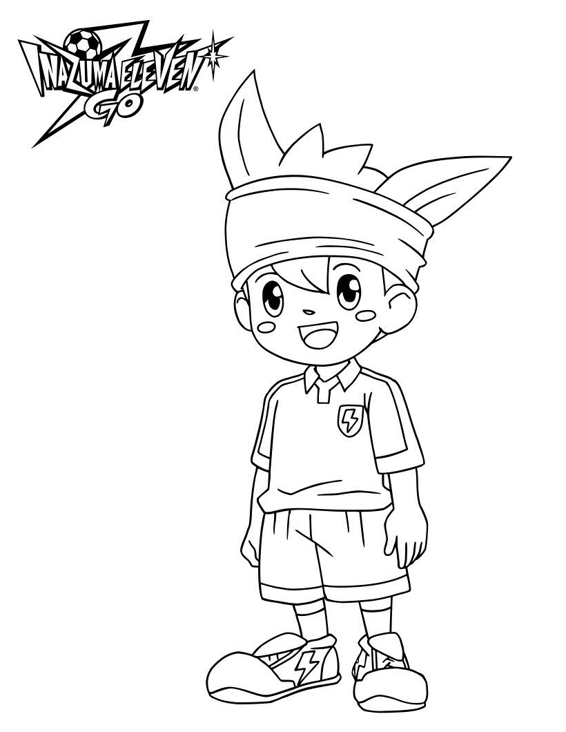 Nishizono, kleurplaat van Inazuma Eleven