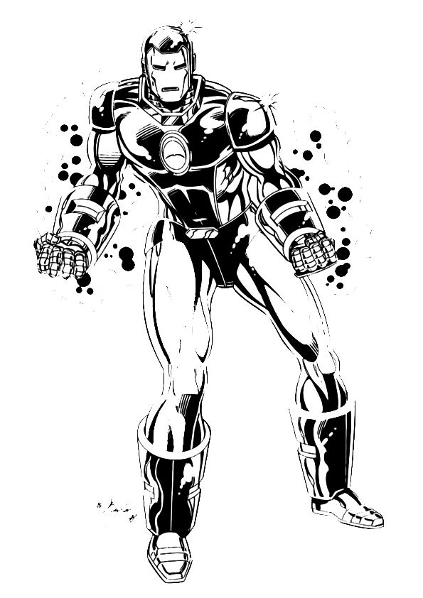Iron man 10, kleurplaat van Iron man