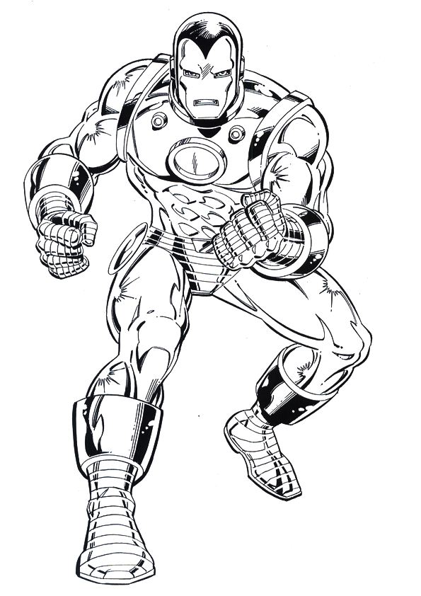 Iron man 17, kleurplaat van Iron man