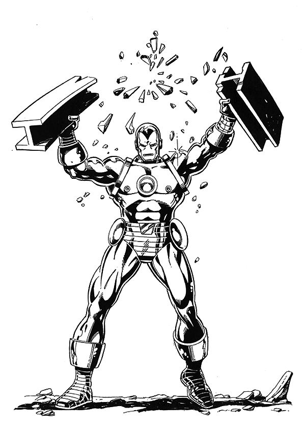 Iron man 18, kleurplaat van Iron man