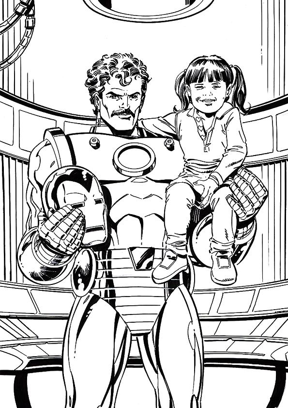 Iron man 19, kleurplaat van Iron man