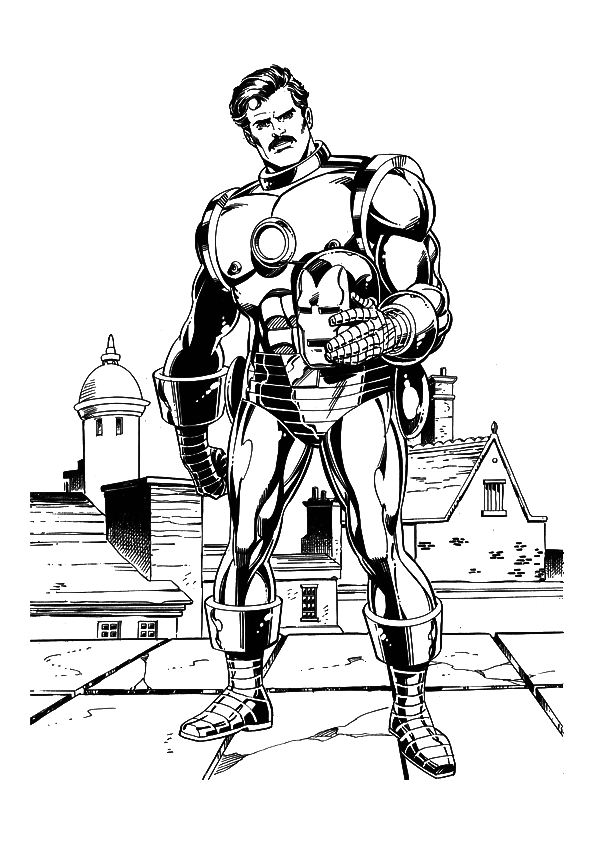 Iron man 20, kleurplaat van Iron man