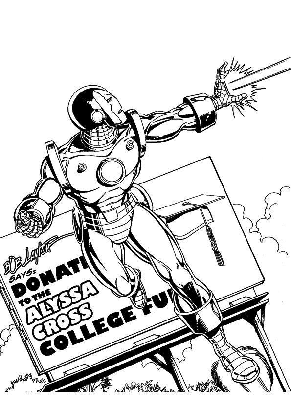 Iron man 21, kleurplaat van Iron man
