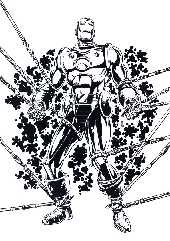 Iron man 22, kleurplaat van Iron man