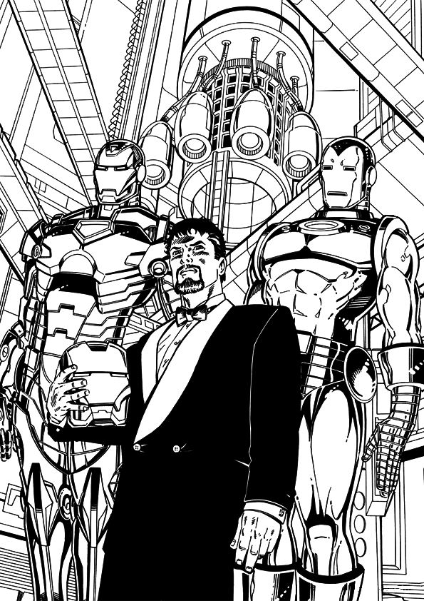 Iron man 24, kleurplaat van Iron man