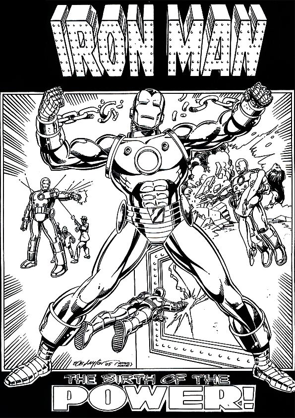 Iron man 32, kleurplaat van Iron man