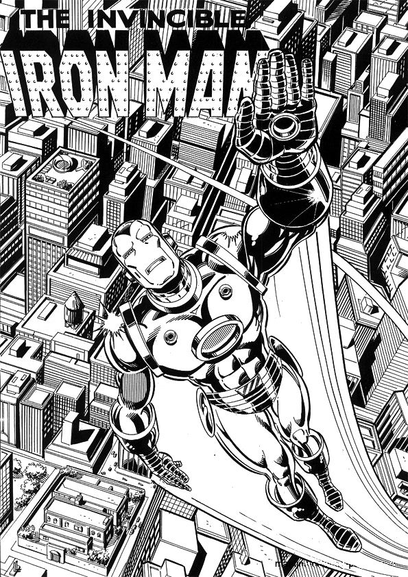 Iron man 34, kleurplaat van Iron man