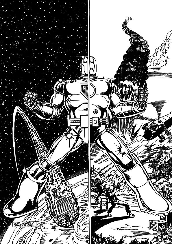 Iron man 42, kleurplaat van Iron man