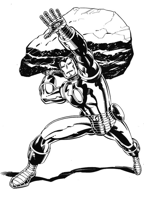 Iron man 43, kleurplaat van Iron man