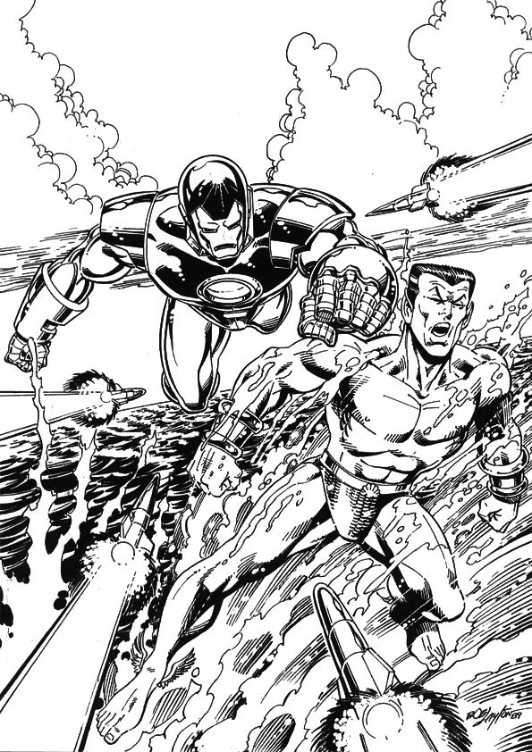 Iron man 44, kleurplaat van Iron man