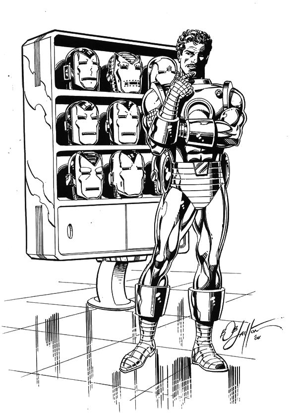 Iron man 45, kleurplaat van Iron man