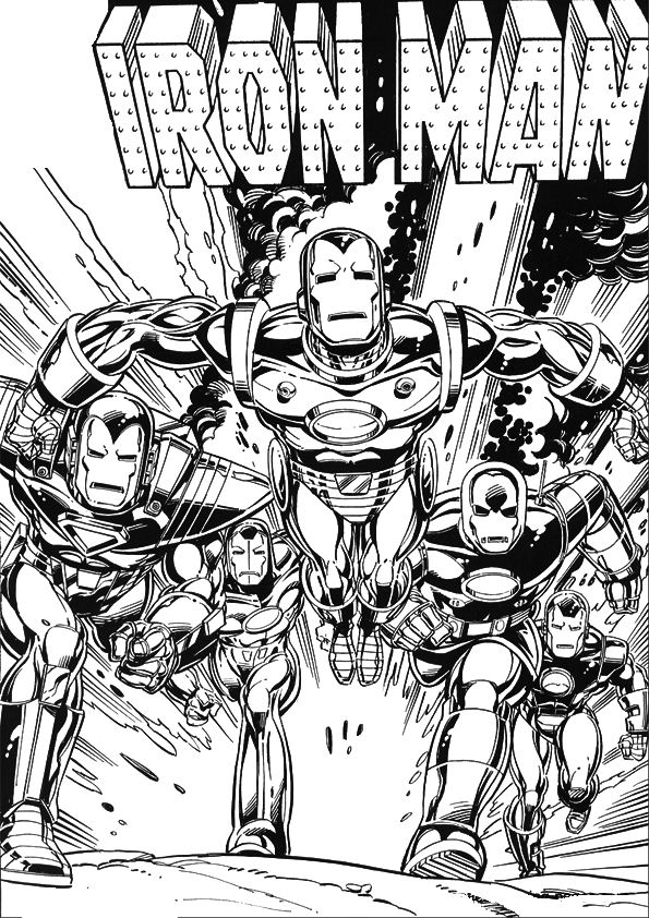 Iron man 48, kleurplaat van Iron man