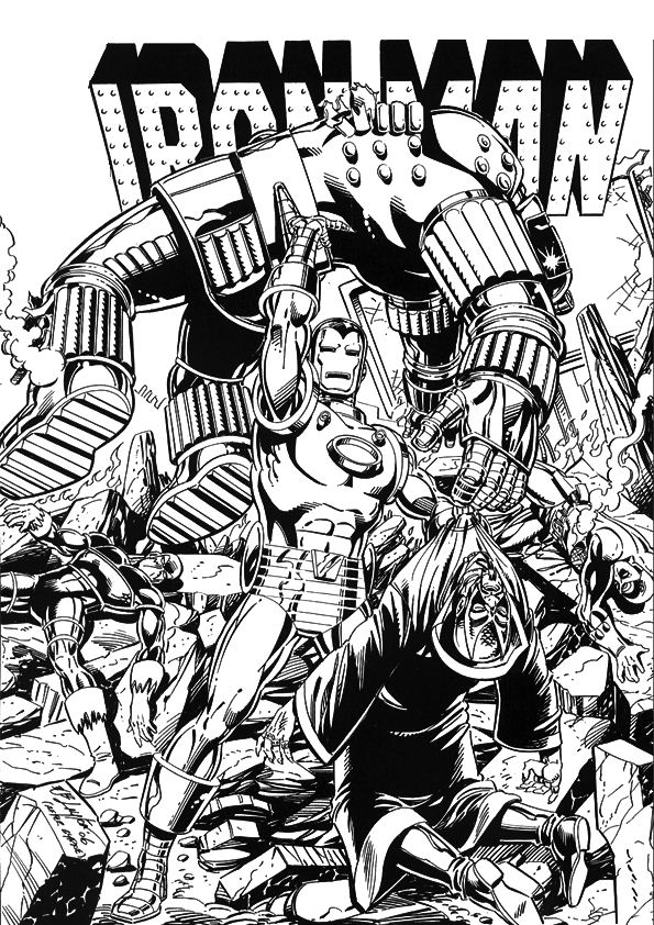 Iron man 49, kleurplaat van Iron man