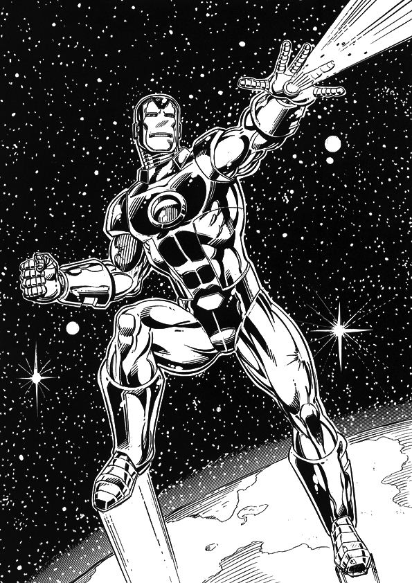 Iron man 51, kleurplaat van Iron man