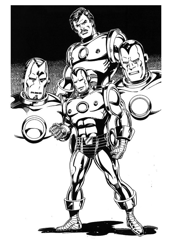 Iron man 52, kleurplaat van Iron man