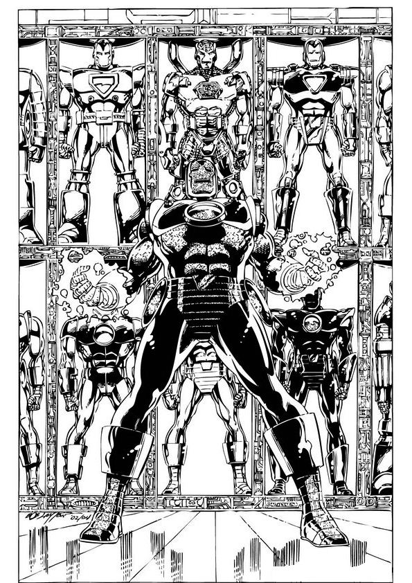 Iron man 53, kleurplaat van Iron man
