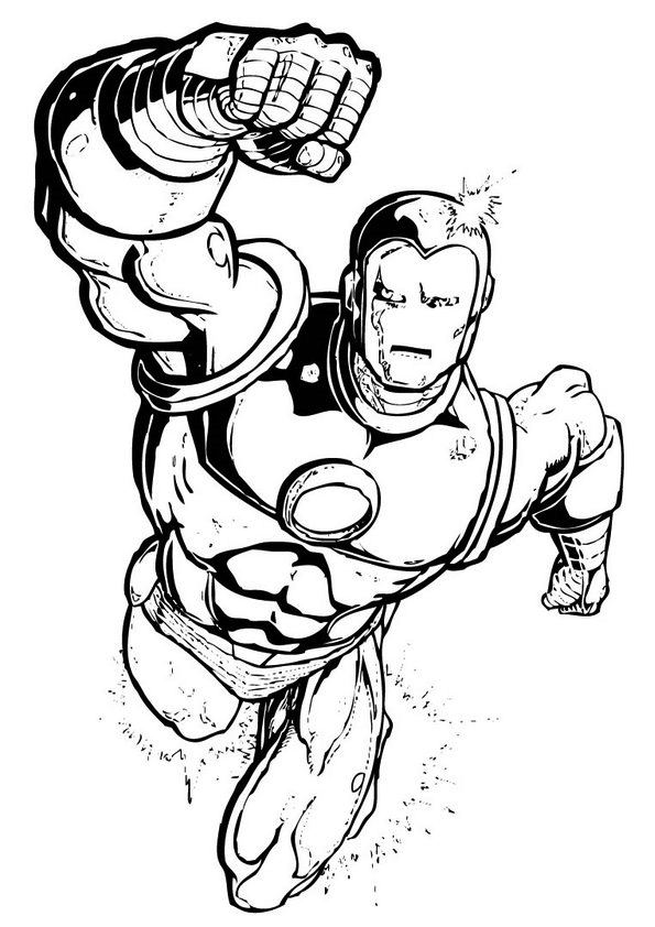 Iron man 55, kleurplaat van Iron man