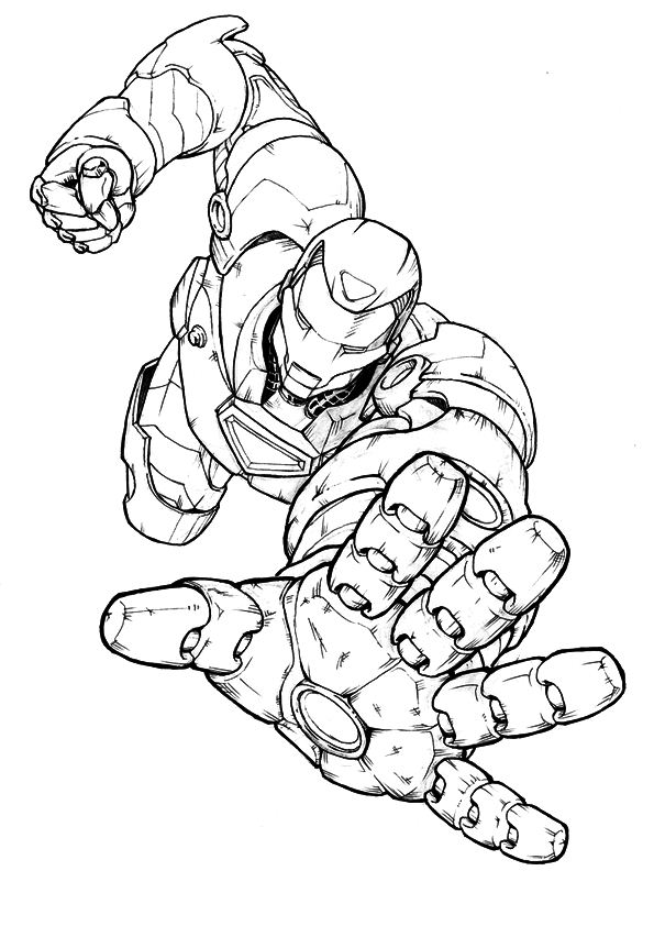 Iron man 56, kleurplaat van Iron man