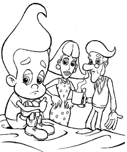 Jimmy Neutron 4, kleurplaat van Jimmy Neutron