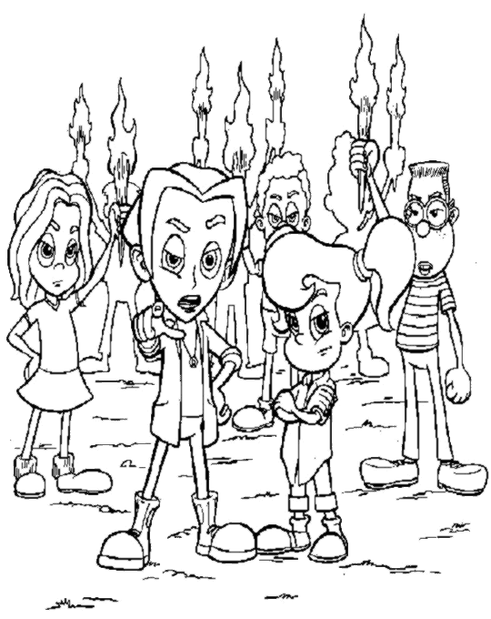 Jimmy Neutron 6, kleurplaat van Jimmy Neutron