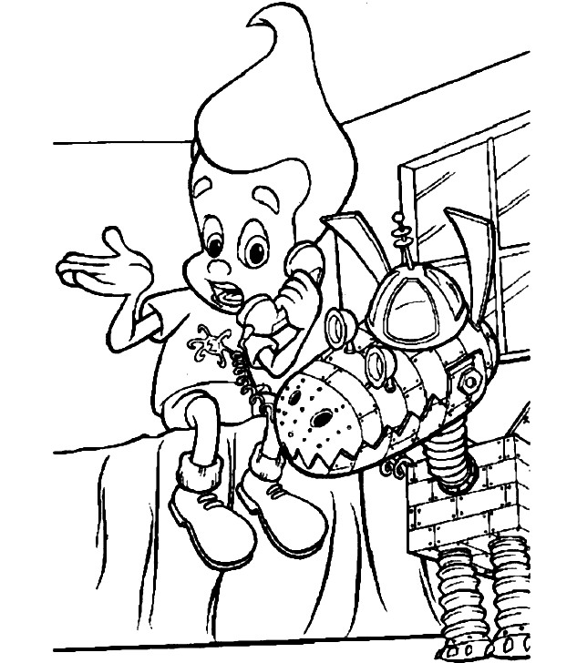 Jimmy Neutron 5, kleurplaat van Jimmy Neutron