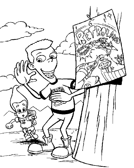 Jimmy Neutron 30, kleurplaat van Jimmy Neutron