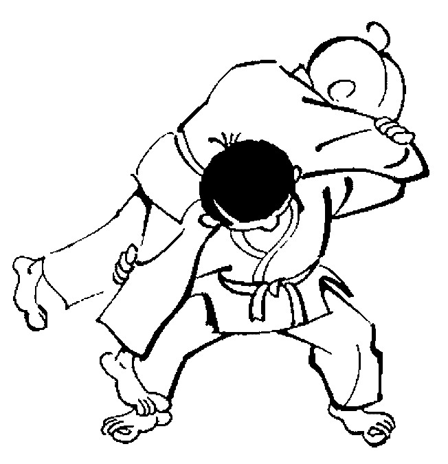 Print Judo kleurplaat