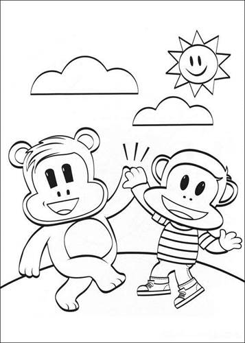 Julius en Worry bear, kleurplaat van Julius Jr