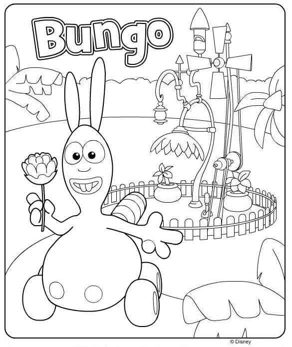 Bungo, kleurplaat van Jungle Junction